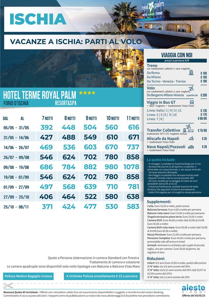 hotel terme royal palm 7 11 notti 2025