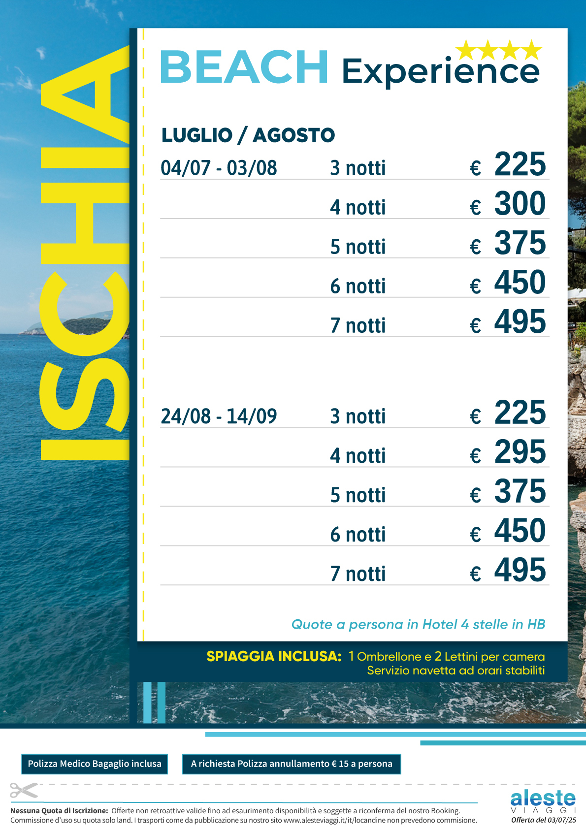 beach experience luglio agosto 2025