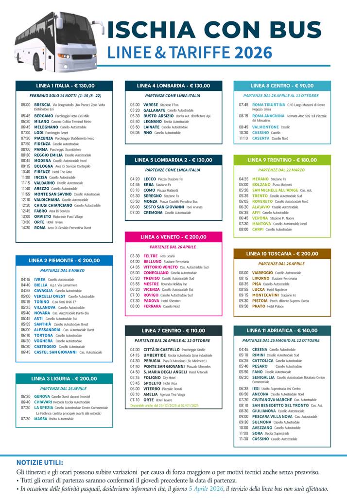 bus orari 2026